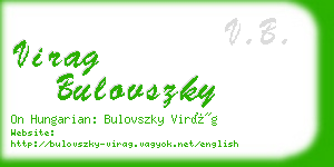 virag bulovszky business card
